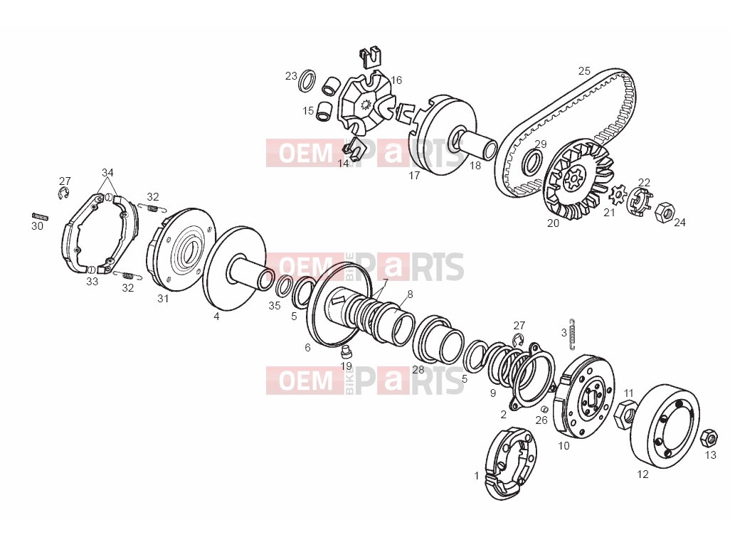 derbi Variant Start-Courier 50 Alkatrész » variator