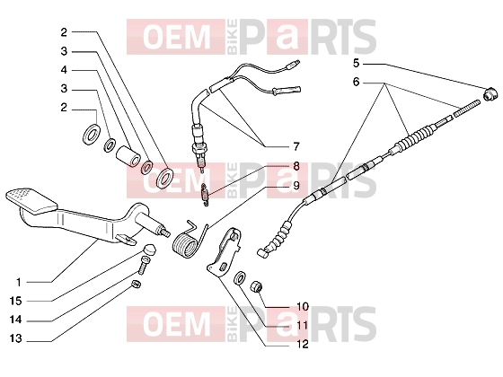 gilera Coguar Engine » Brake lever