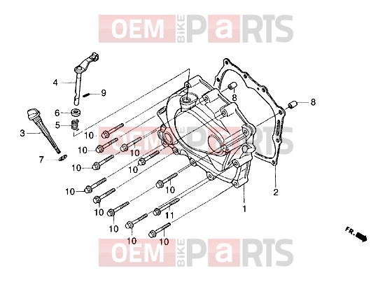gilera Coguar Engine » Right crankcase cover
