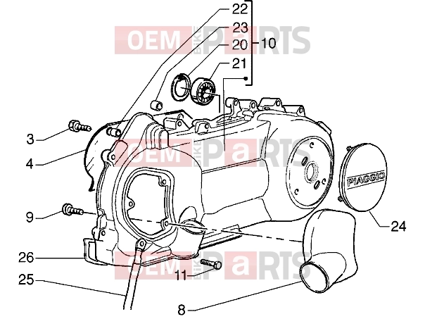 gilera DNA 125 Engine » Crankcase cooling