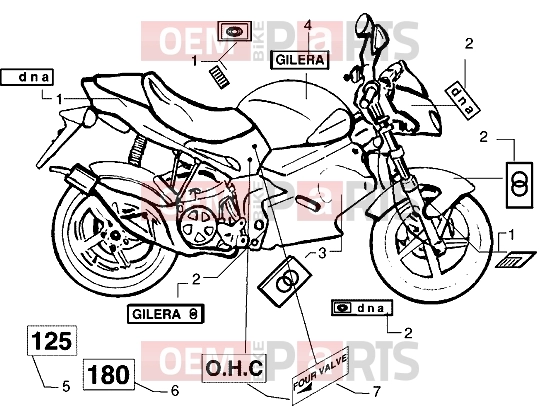 gilera DNA 180 Chassis » Emblems