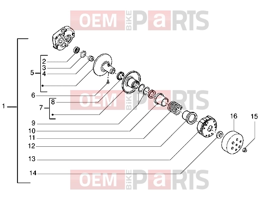 gilera DNA 50 Engine » Driven pulley