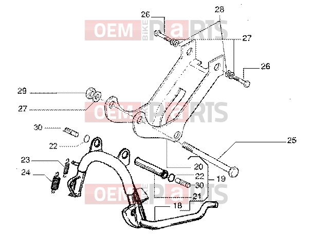 gilera DNA GP Experience Chassis » Central stand