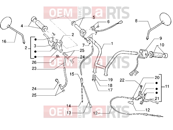 gilera Eaglet kormány » handlebars