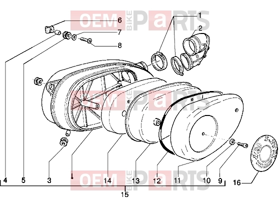 gilera Eaglet automatic Engine » Air cleaner