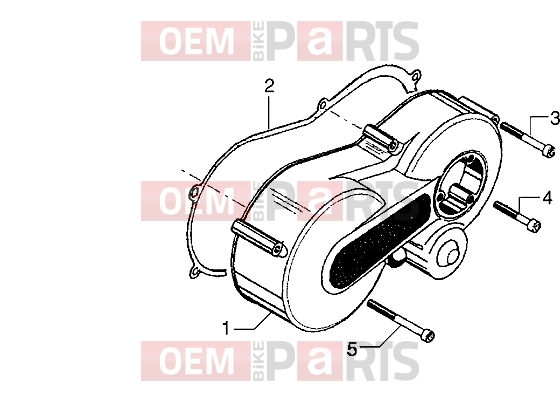 gilera Eaglet automatic Engine » Clutch cover