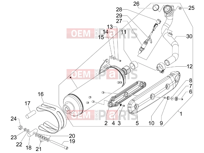 gilera 2007 Fuoco 500 Engine » Silencer