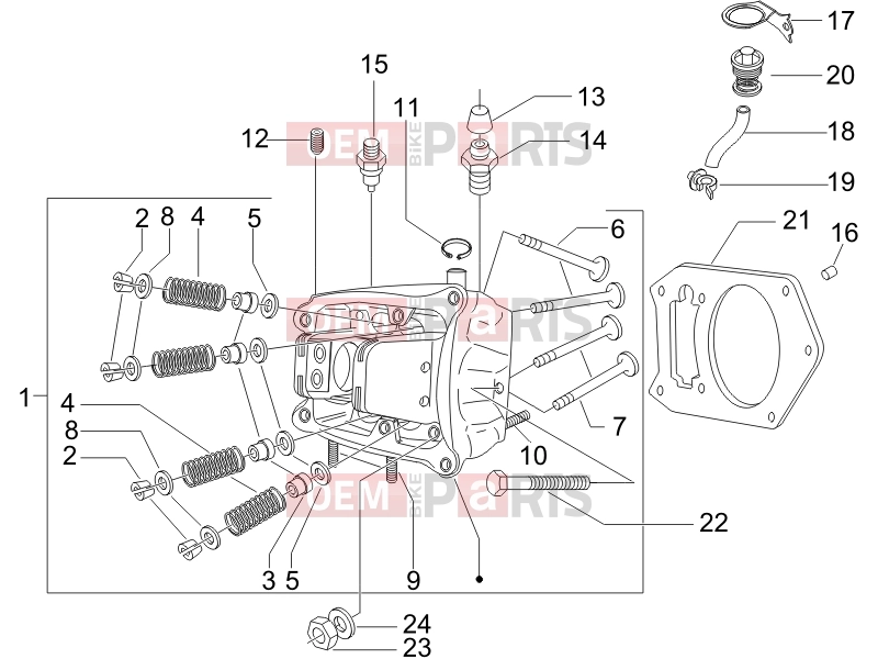 gilera 2010 Fuoco 500 Engine » Head unit - Valve