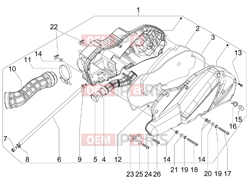 gilera 2013 Fuoco 500 Engine » Air filter