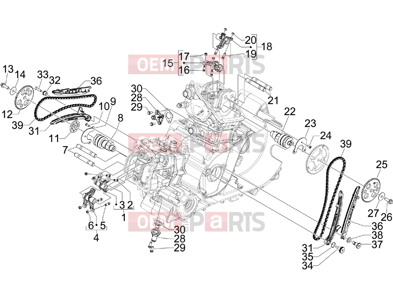 gilera 2010 GP 800 Engine » Rocking levers support unit