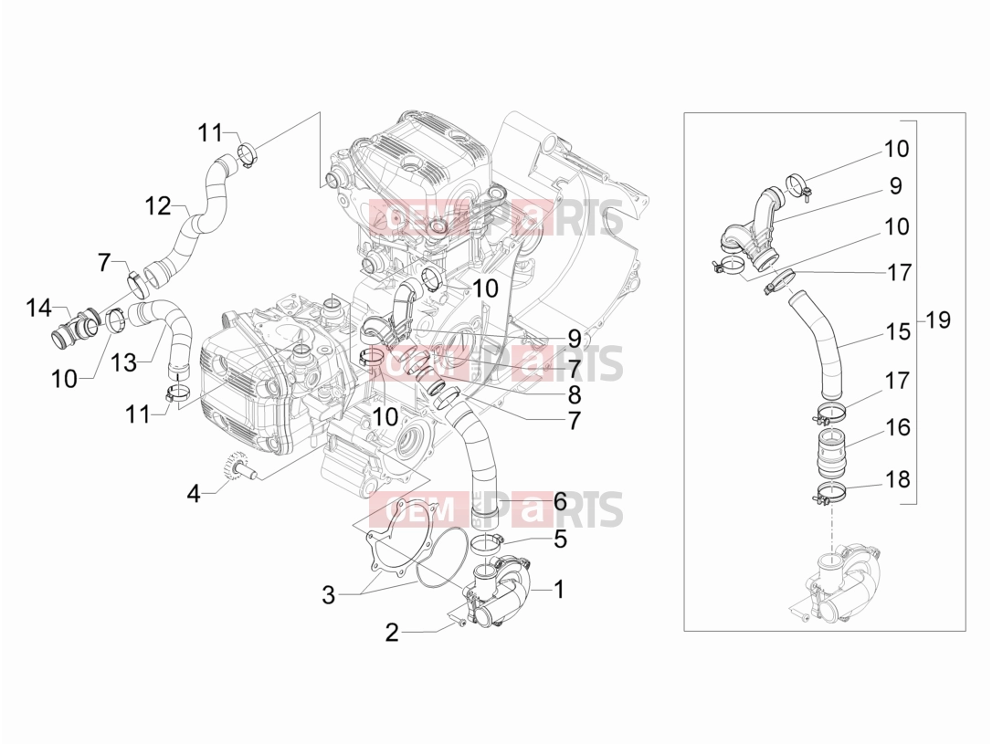 gilera 2011 GP 800 Engine » Cooler pump