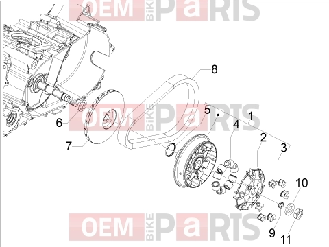 gilera 2011 GP 800 Engine » Driving pulley