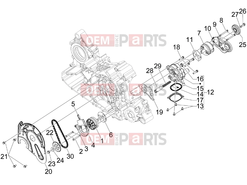 gilera 2011 GP 800 Engine » Oil pump