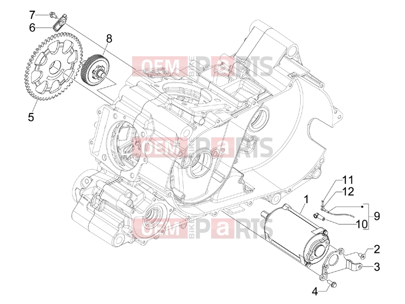 gilera 2009 GP 800 Centenario Engine » Stater - Electric starter