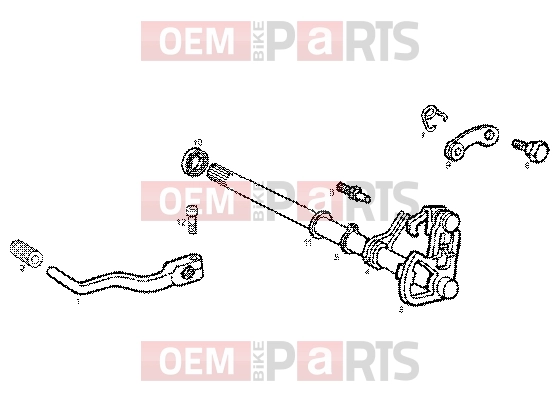 gilera GPR 50 Engine » Selector shaft