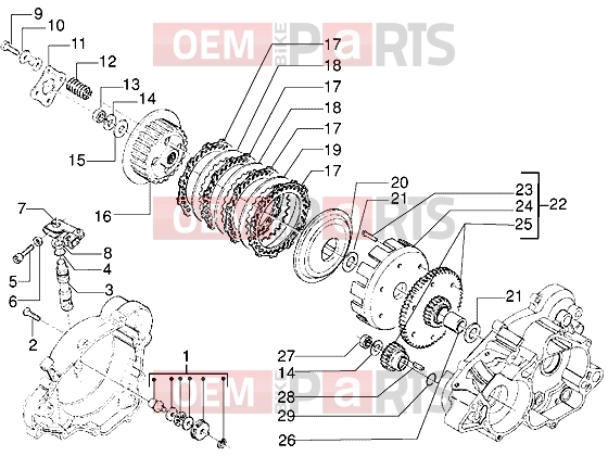 gilera GSM Engine » Clutch unit