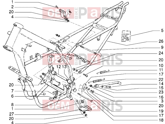 gilera GSM Chassis » Frame