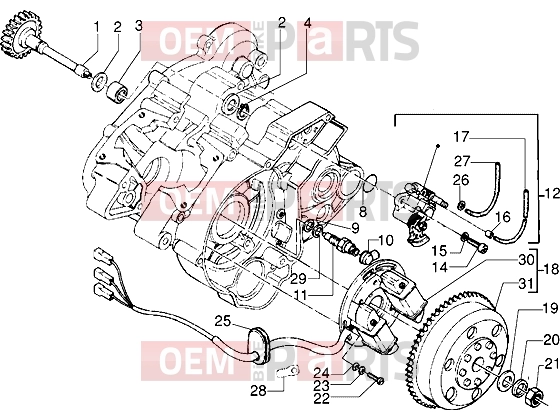 gilera H@k Engine » Flywheel magneto