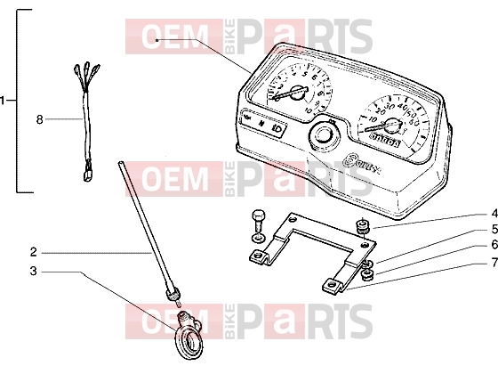 gilera H@k Handlebars » Instrument unit