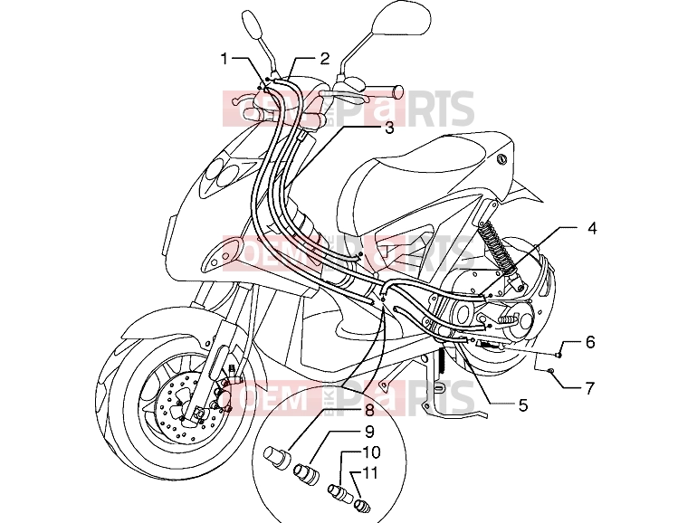 gilera Ice bowdenek » bowdenek
