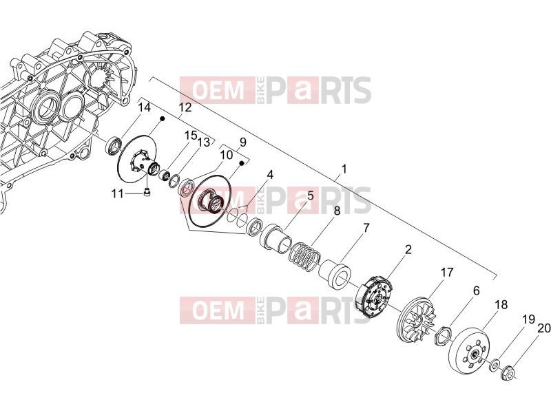 gilera 2007 Nexus 125 Engine » Driven pulley