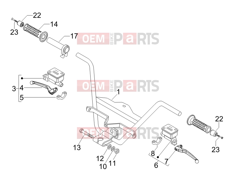gilera 2008 Nexus 125 Handlebars/Steering » Handlebars - Master cil.