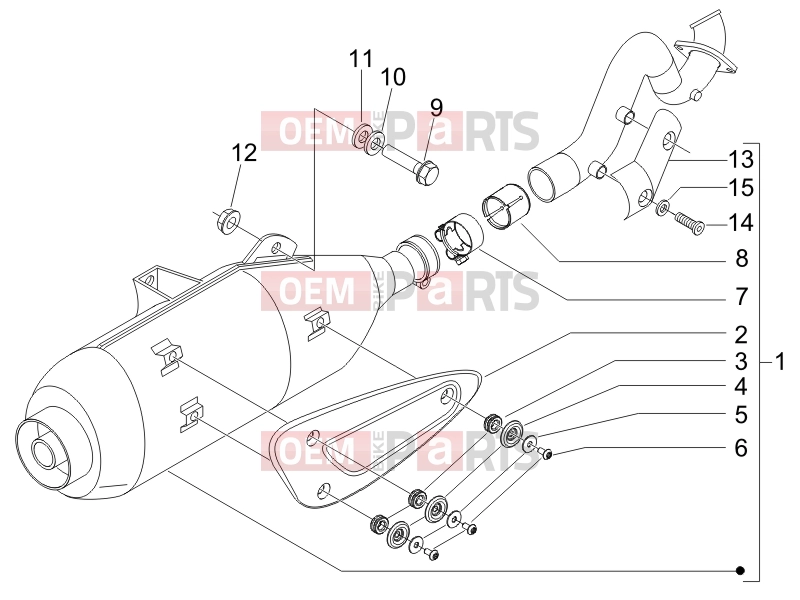 gilera 2008 Nexus 125 Engine » Silencer