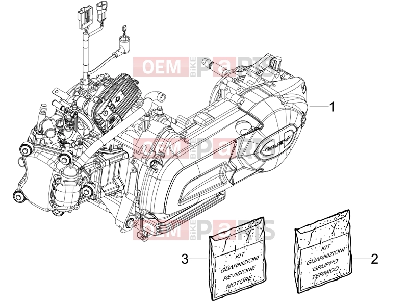 gilera 2008 Nexus 125 ie Engine » Engine, assembly