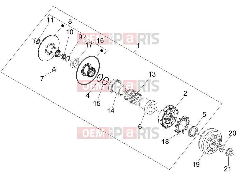 gilera 2006 Nexus 250 Engine » Driven pulley