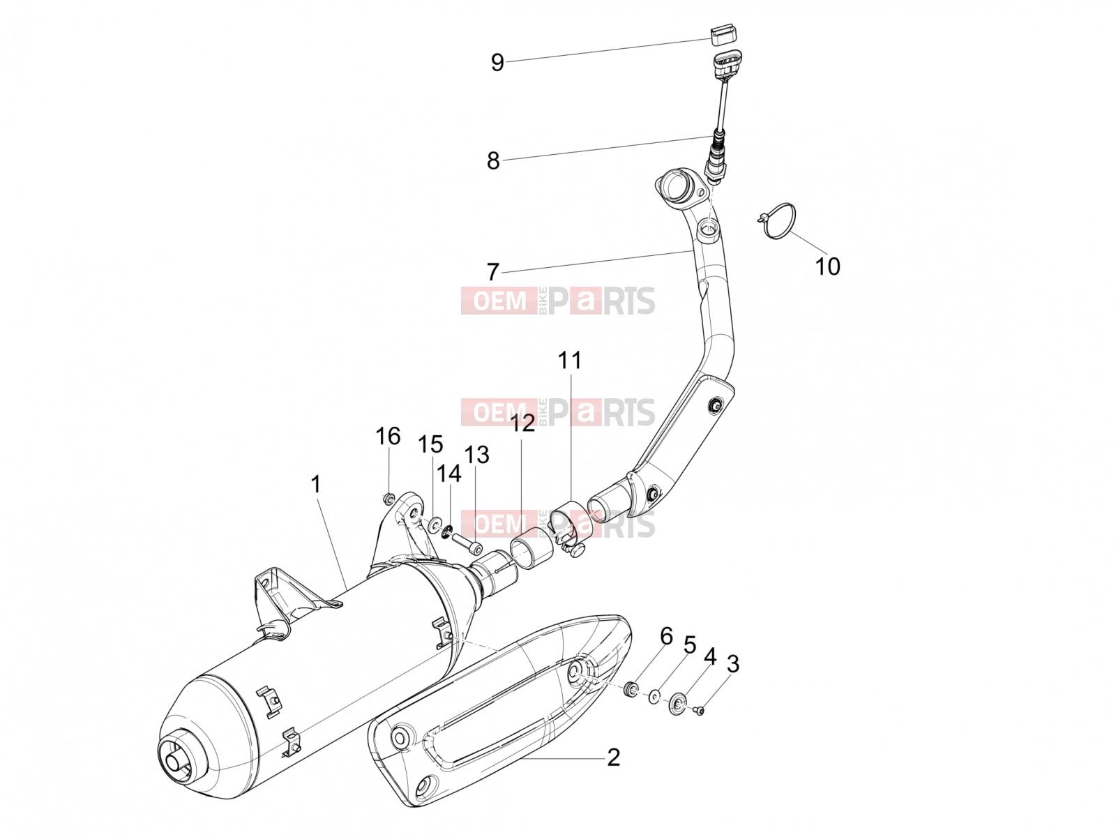 gilera 2007 Nexus 250 Engine » Silencer