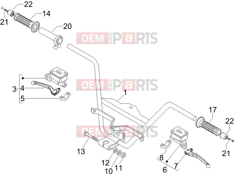 gilera 2006 Nexus 250 SP Handlebars/Steering » Handlebars - Master cil.