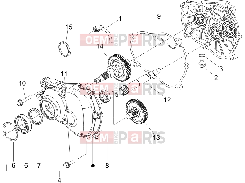 gilera 2007 Nexus 250 SP Engine » Reduction unit