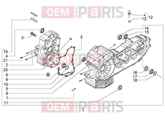 gilera Nexus 500 Engine » Crankase