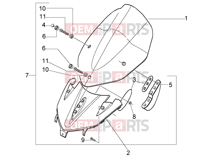 gilera Nexus 500 Chassis » Windscreen