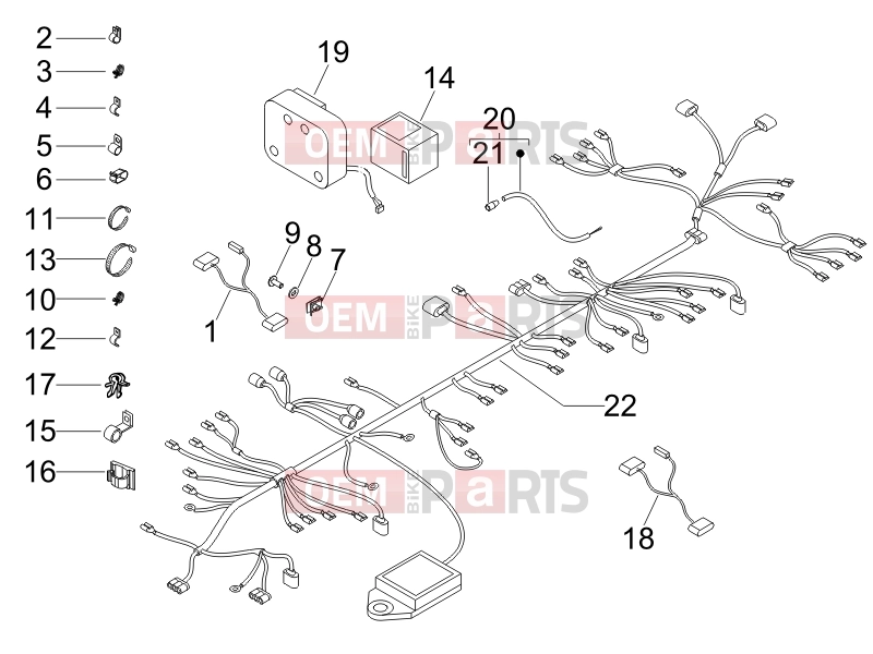 gilera 2008 Nexus 500 Electrical system » Main cable harness