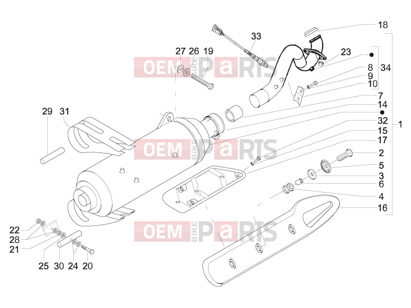 gilera 2006 Nexus 500 SP Engine » Silencer