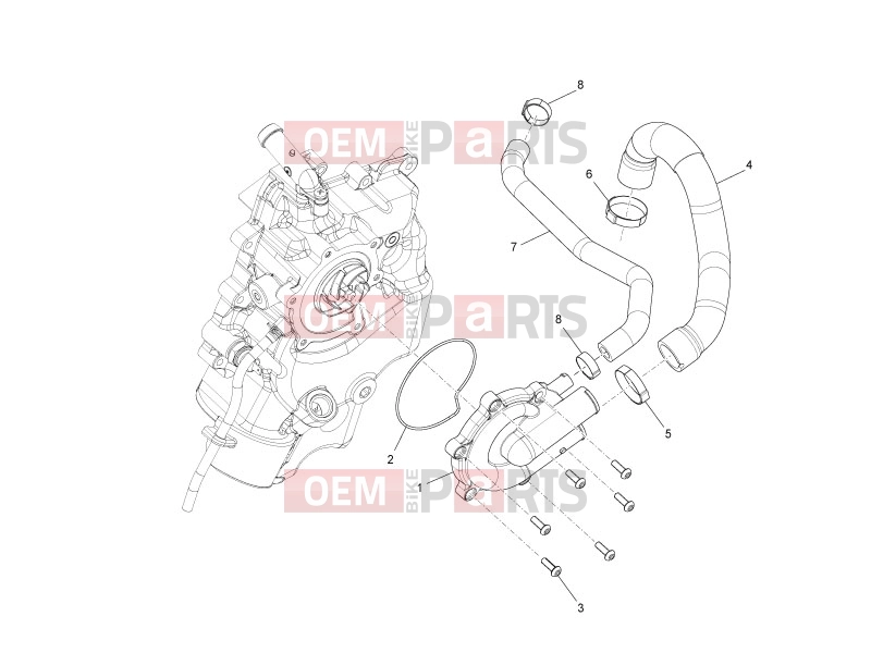 gilera 2007 Nexus 500 SP Engine » Cooler pump