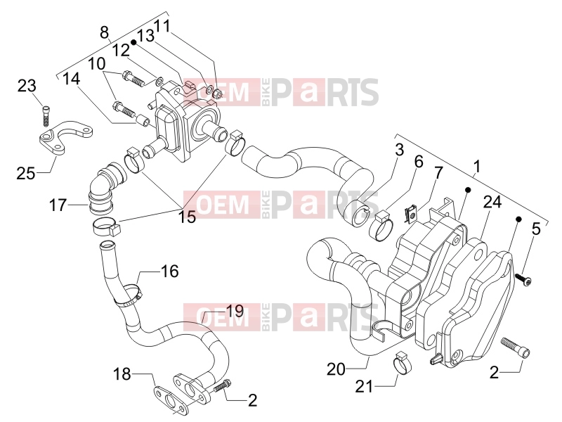 gilera 2009 Oregon 250 Engine » Secondary air box