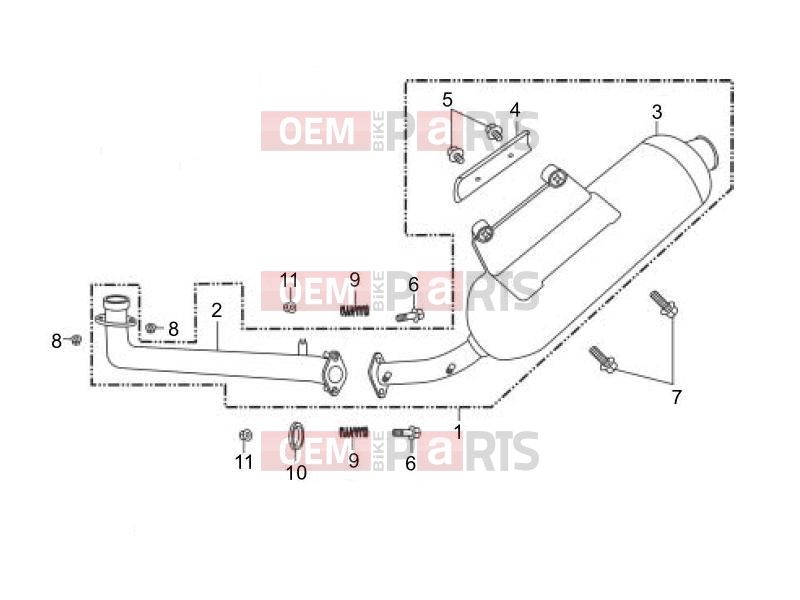 gilera 2009 Oregon 250 Engine » Silencer