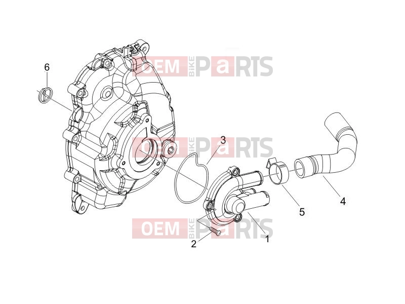 gilera 2010 Oregon 250 Engine » Cooler pump