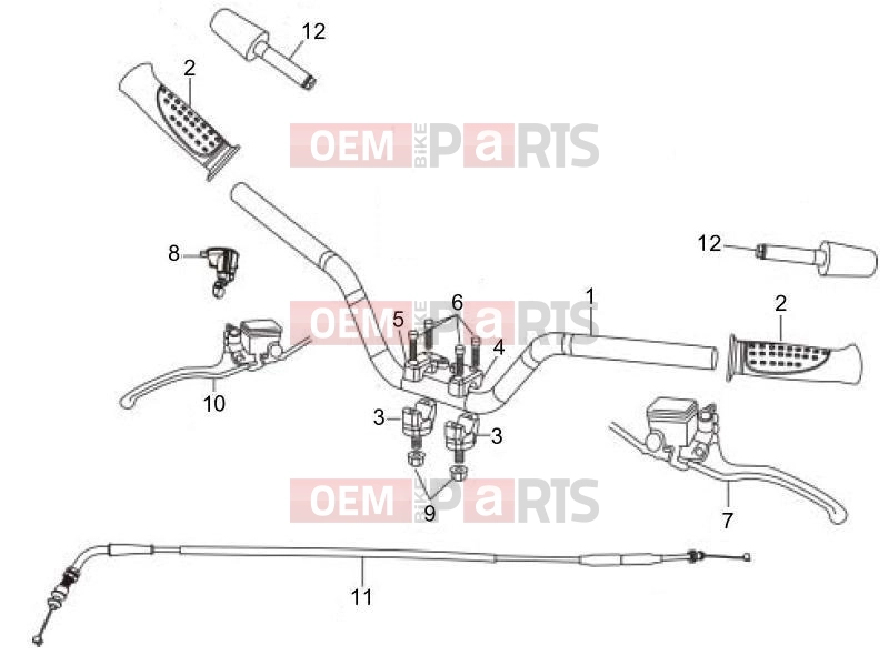 gilera 2010 Oregon 250 Handlebars/Steering » Handlebars - Master cil.