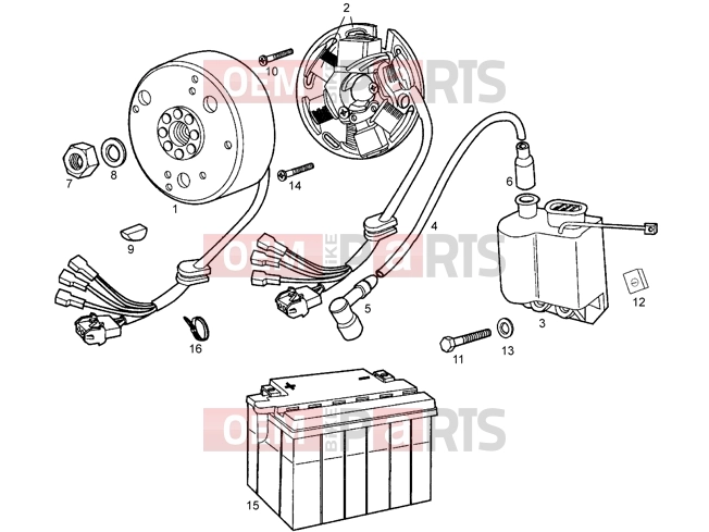 gilera RCR Electrical system » Magneto assembly