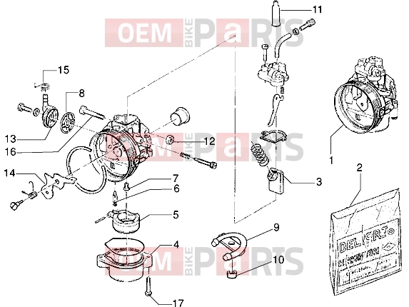 gilera RK 50 Engine » Carburettor