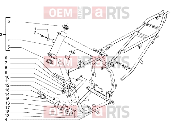 gilera RK 50 Chassis » Frame