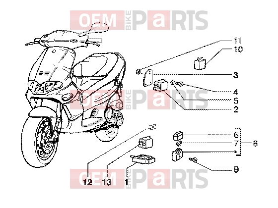 gilera Runner 125 FX 2T Electrical system » Electrical devices