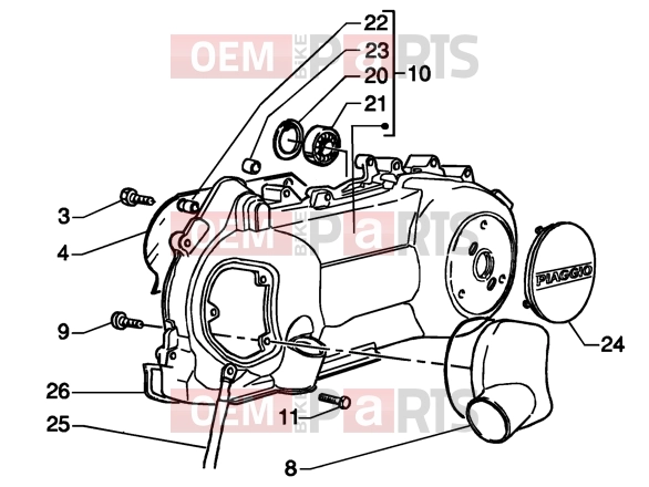 gilera Runner 125 VX 4T Engine » Crankcase cooling