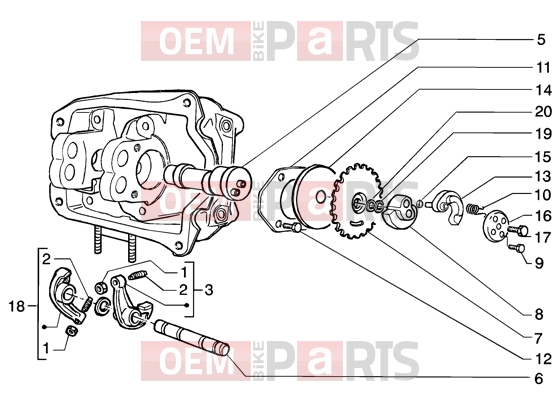 gilera Runner 125 VX 4T Engine » Rocker levers support