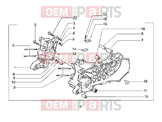 gilera Runner 180 FXR 2T Engine » Crankase