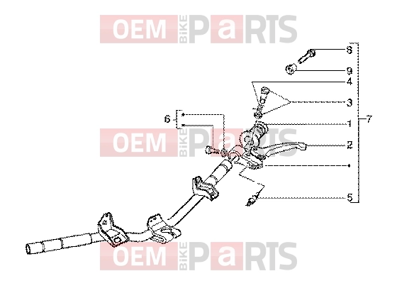 gilera Runner 180 FXR 2T Handlebars » Handlebars component parts