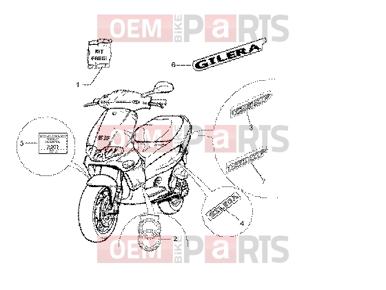 gilera Runner 180 FXR 2T váz » model 2002 emblems